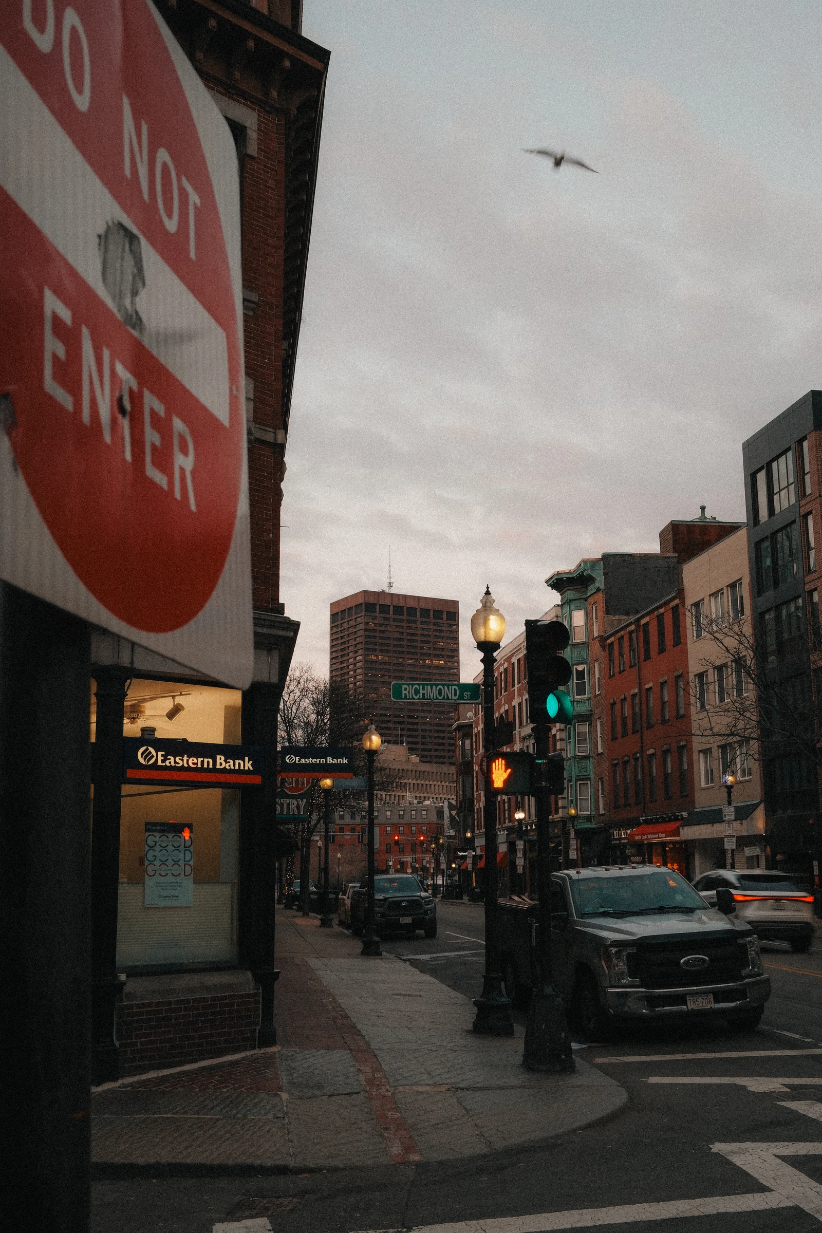 Quiet morning street in the North End