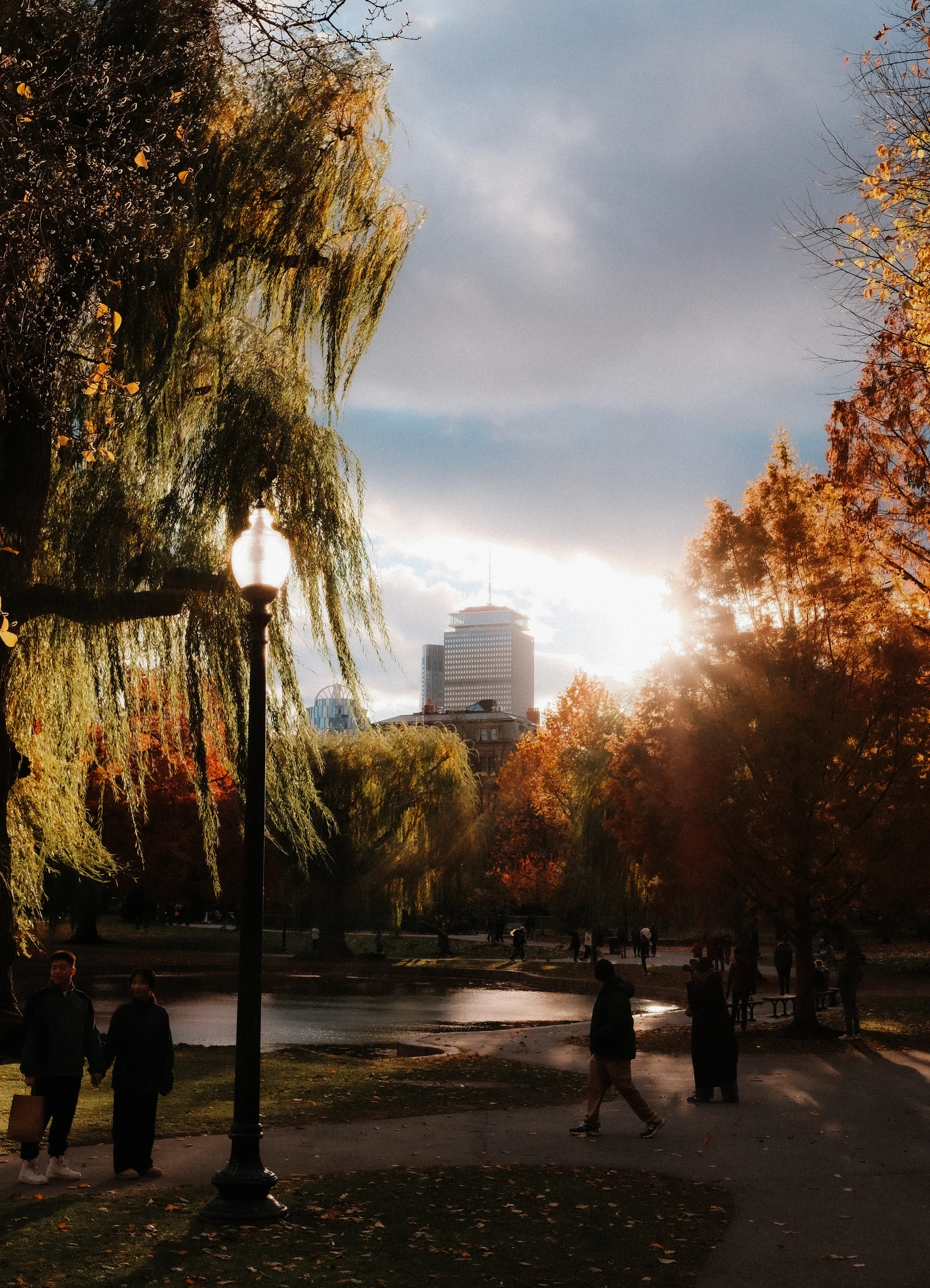 Autumn sunset over the Prudential Tower
