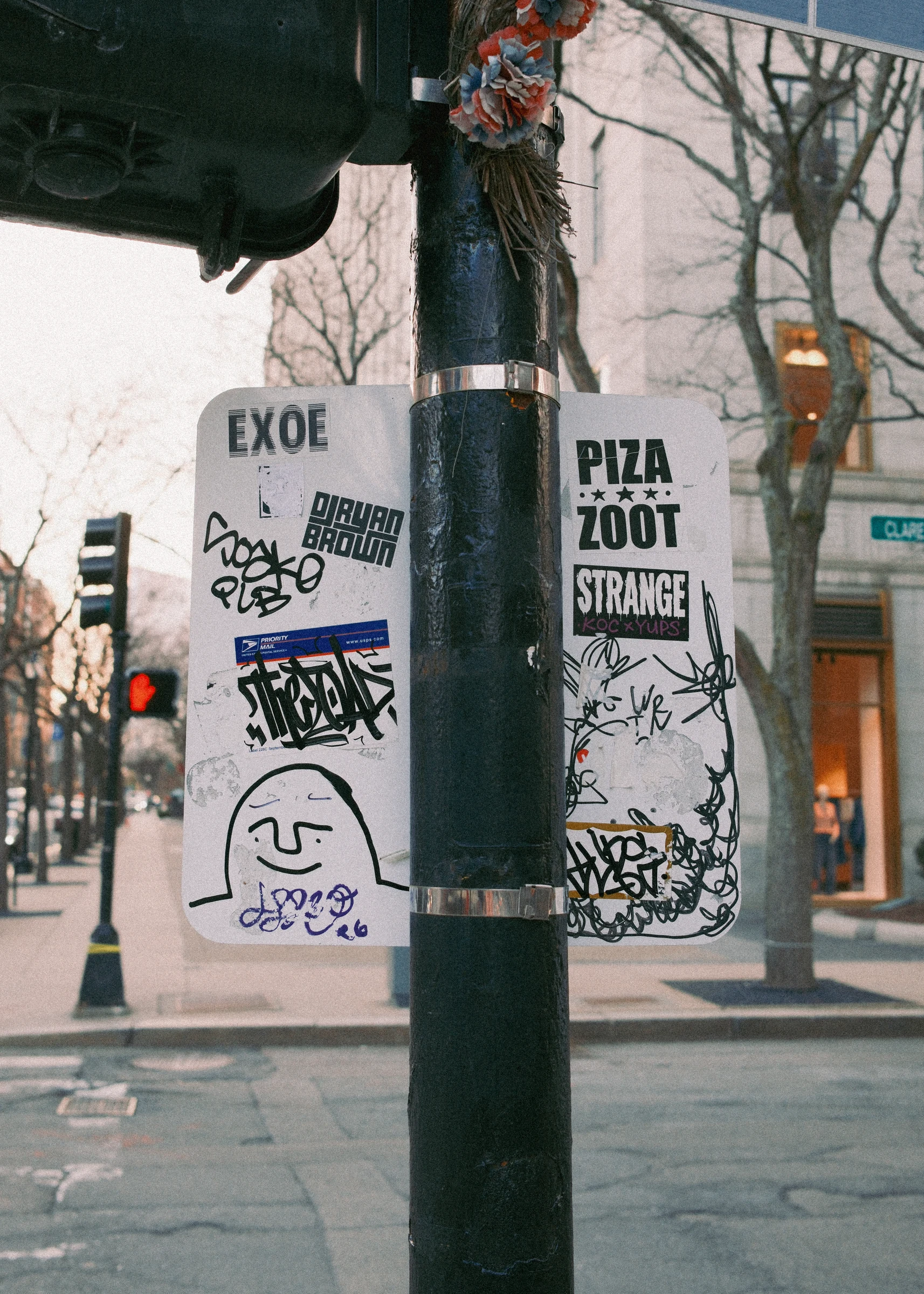 Street art on a building facade