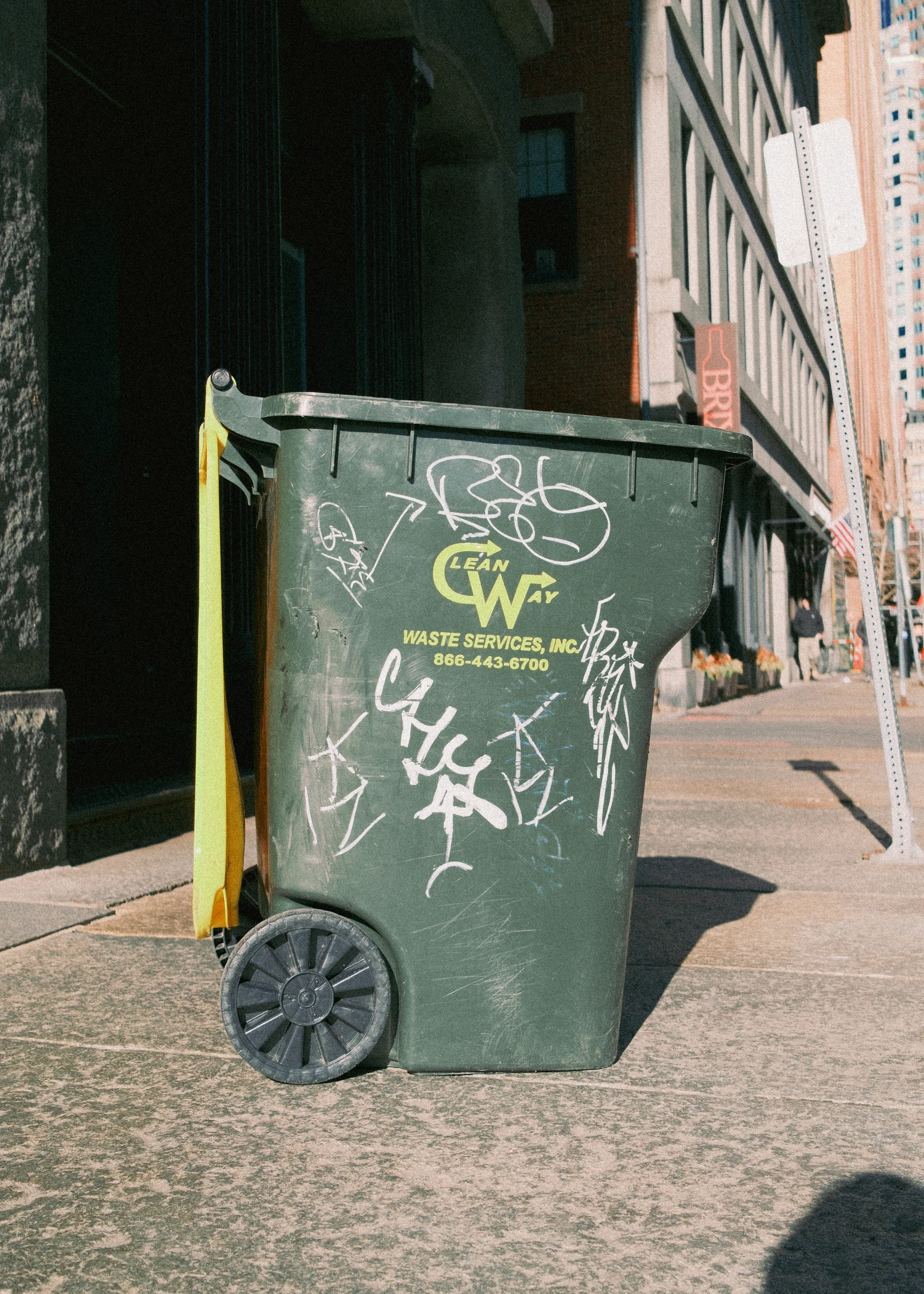 Layered graffiti wall