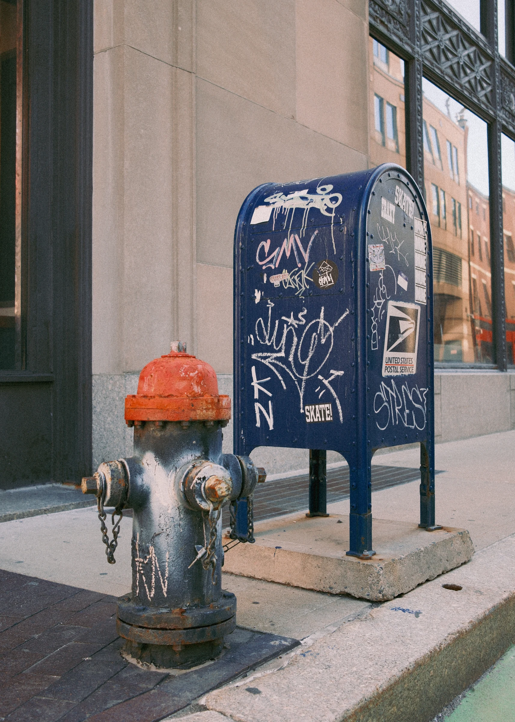 Colorful graffiti artwork on a mailbox